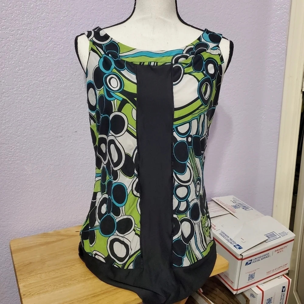 🔥 CATO Women's Abstract Print Sleeveless Top S